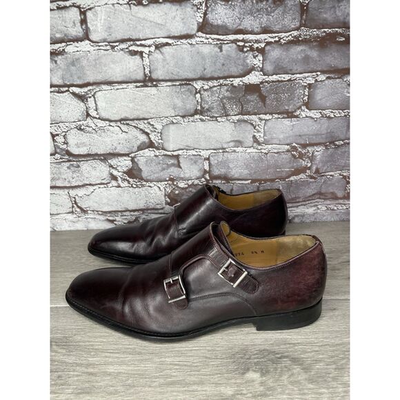 Magnanni Dark Cordovan Monk Strap Classic Dress Shoes Men Sz 8.5M US/42EU Spain - Picture 13 of 16